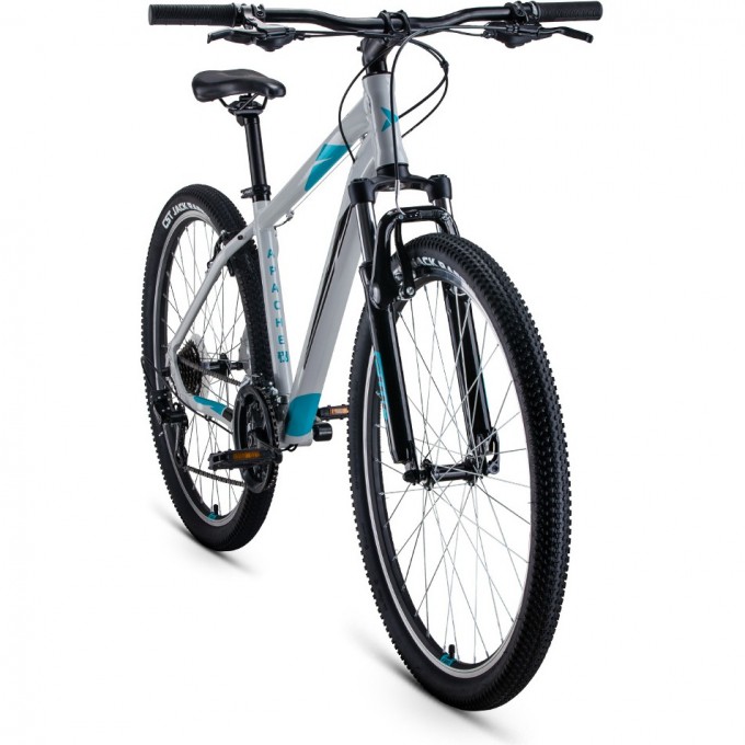 Велосипед FORWARD APACHE 27,5 1.0 27,5", рама 17", серый/бирюзовый, 2022 RBK22FW27271 Велосипед FORWARD APACHE 27,5 1.0 27,5", рама 17", серый/бирюзовый, 2022 RBK22FW27271
