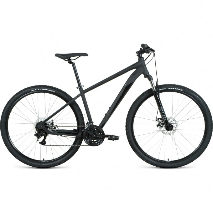 Велосипед FORWARD APACHE 29 2.2 disc (2021) черный матовый/черный с рамой 17" 75171 CHERNYII MATOVYII 17 Велосипед FORWARD APACHE 29 2.2 disc (2021) черный матовый/черный с рамой 17" 75171 CHERNYII MATOVYII 17