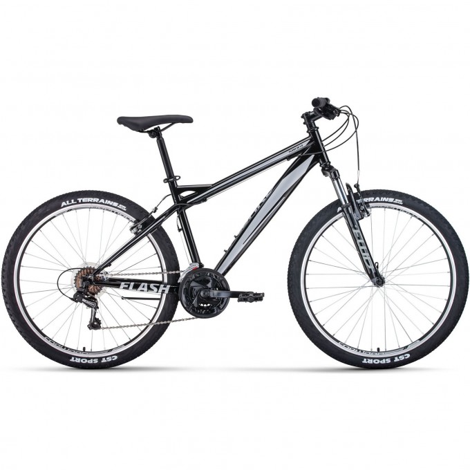 Велосипед FORWARD FLASH 26 1.0 (2020) черный/серый с рамой 15" 75131 CHERNYII/SERYII 15 Велосипед FORWARD FLASH 26 1.0 (2020) черный/серый с рамой 15" 75131 CHERNYII/SERYII 15