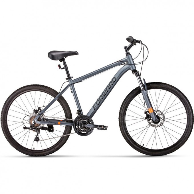 Велосипед FORWARD HARDI 26 2.0 D 26", рама 16", серый матовый/черный, 2022 RBK22FW26303 Велосипед FORWARD HARDI 26 2.0 D 26", рама 16", серый матовый/черный, 2022 RBK22FW26303