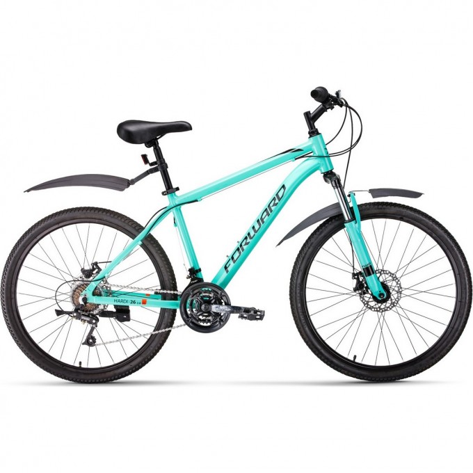 Велосипед FORWARD HARDI 26 2.0 disc (2020) мятный с рамой 17" 75160 MYATNYII Велосипед FORWARD HARDI 26 2.0 disc (2020) мятный с рамой 17" 75160 MYATNYII