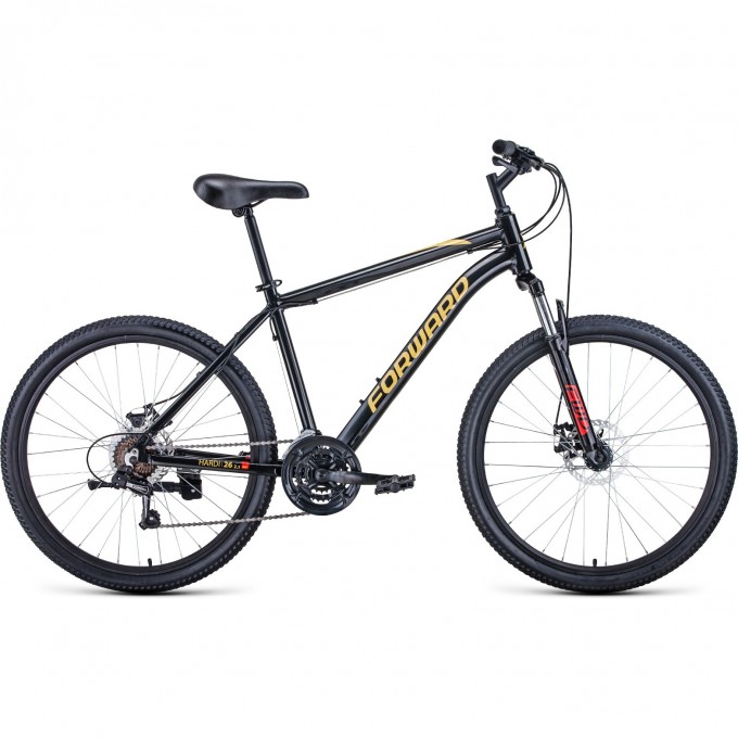 Велосипед FORWARD HARDI 26 2.1 D, рама 18", 2022, черный/желтый RBK22FW26705 Велосипед FORWARD HARDI 26 2.1 D, рама 18", 2022, черный/желтый RBK22FW26705