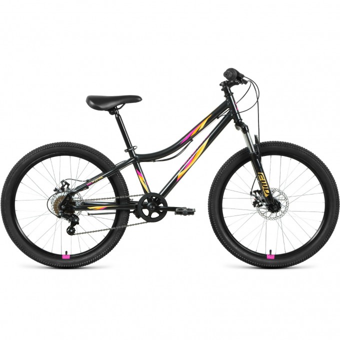 Велосипед FORWARD IRIS 24 2.0 D, рама 12", 2022, черный/розовый RBK22FW24732 Велосипед FORWARD IRIS 24 2.0 D, рама 12", 2022, черный/розовый RBK22FW24732