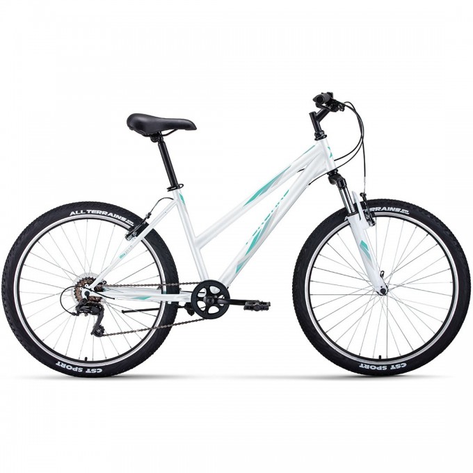 Велосипед FORWARD IRIS 26 1.0 26", рама 17", белый/бирюзовый, 2022 RBK22FW26737 Велосипед FORWARD IRIS 26 1.0 26", рама 17", белый/бирюзовый, 2022 RBK22FW26737