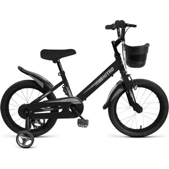 Велосипед FORWARD NITRO 16" (1 ск.) 2023, черный IB3FS1129XBKXXX Велосипед FORWARD NITRO 16" (1 ск.) 2023, черный IB3FS1129XBKXXX
