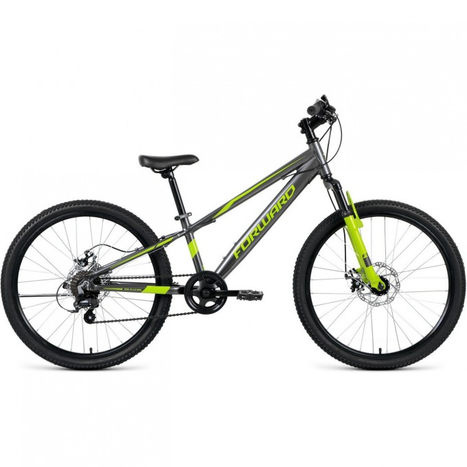 Велосипед FORWARD RISE 24 2.0 disc (2020) серый/зеленый 74789 SERYII/ZELENYII Велосипед FORWARD RISE 24 2.0 disc (2020) серый/зеленый 74789 SERYII/ZELENYII
