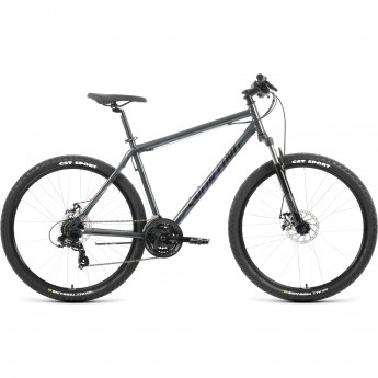 Велосипед FORWARD SPORTING 29 2.0 D (29" 8 ск. рост. 17") 2023, черный/темно-серый