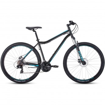 Велосипед FORWARD SPORTING 29 2.0 D (29" 8 ск. рост. 19") 2023 черный/бирюзовый