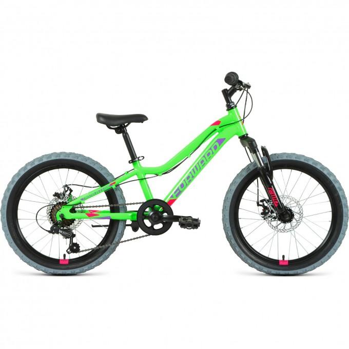 Велосипед FORWARD TWISTER 20 2.0 D, рама 10", 2022, ярко-зеленый/фиолетовый RBK22FW20044 Велосипед FORWARD TWISTER 20 2.0 D, рама 10", 2022, ярко-зеленый/фиолетовый RBK22FW20044