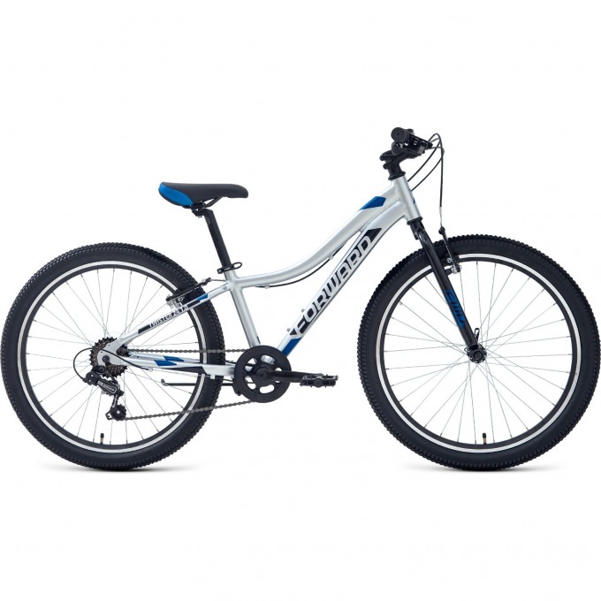 Велосипед FORWARD TWISTER 24 1.0 (2022) черный/серебристый, с рамой 12" RBK22FW24845 Велосипед FORWARD TWISTER 24 1.0 (2022) черный/серебристый, с рамой 12" RBK22FW24845