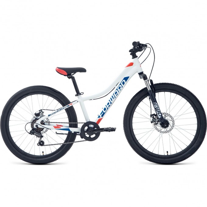 Велосипед FORWARD TWISTER 24 2.0 D 24", рама 12", белый/красный, 2023 RB3F47152XWHXRD Велосипед FORWARD TWISTER 24 2.0 D 24", рама 12", белый/красный, 2023 RB3F47152XWHXRD